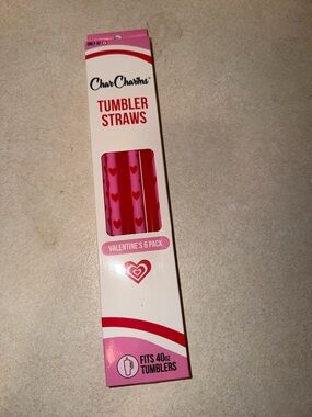 Stanley Char charms Valentines Straws